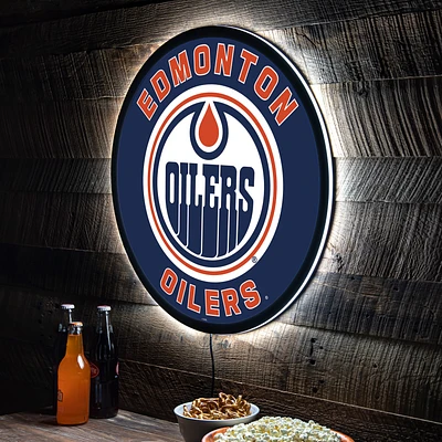 Edmonton Oilers LED XL Round Wall Décor