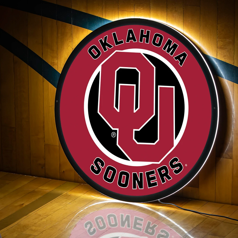Oklahoma Sooners LED XL Round Wall Décor