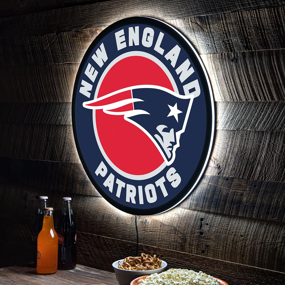 New England Patriots LED XL Round Wall Décor