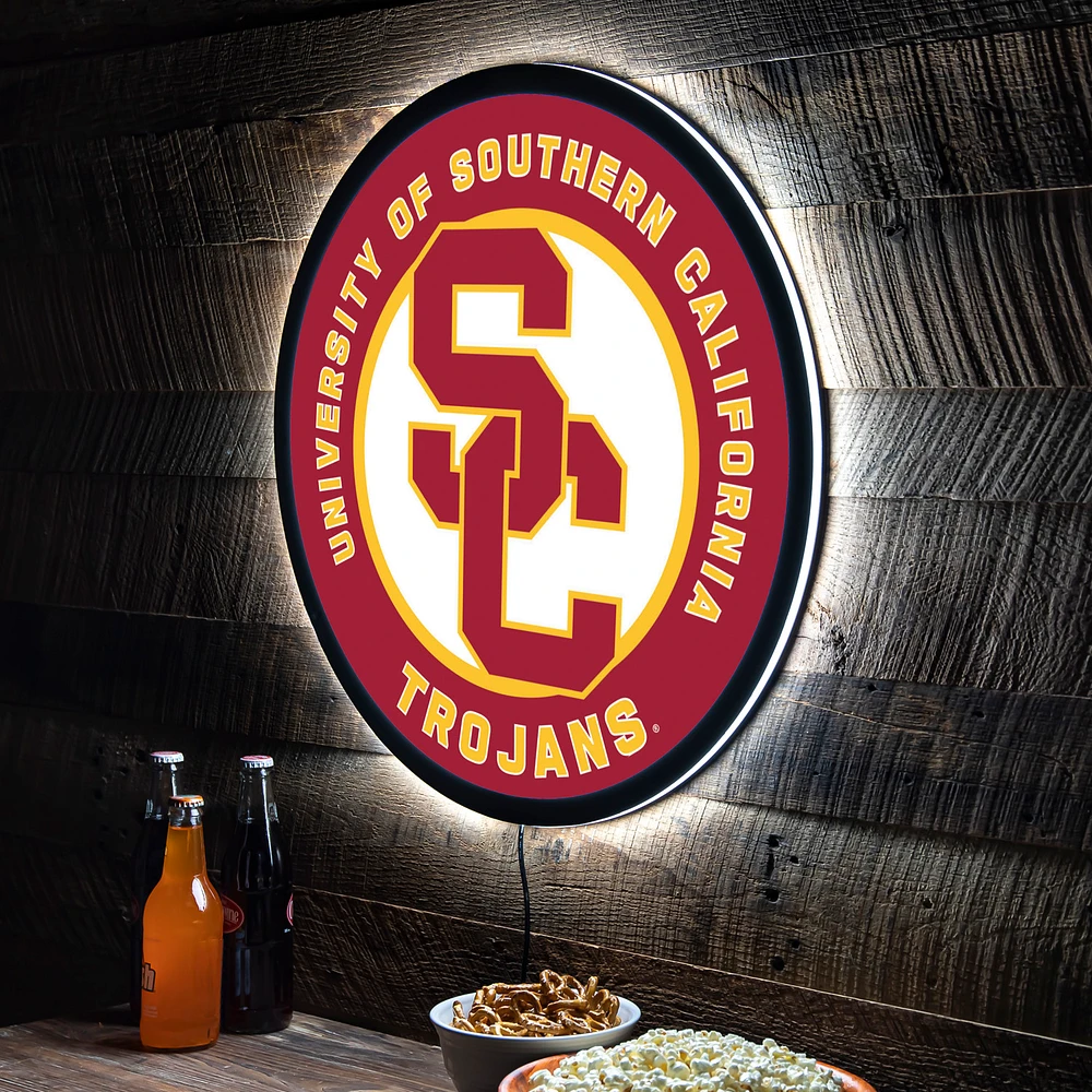 USC Trojans LED XL Round Wall Décor