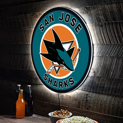 San Jose Sharks LED XL Round Wall Décor