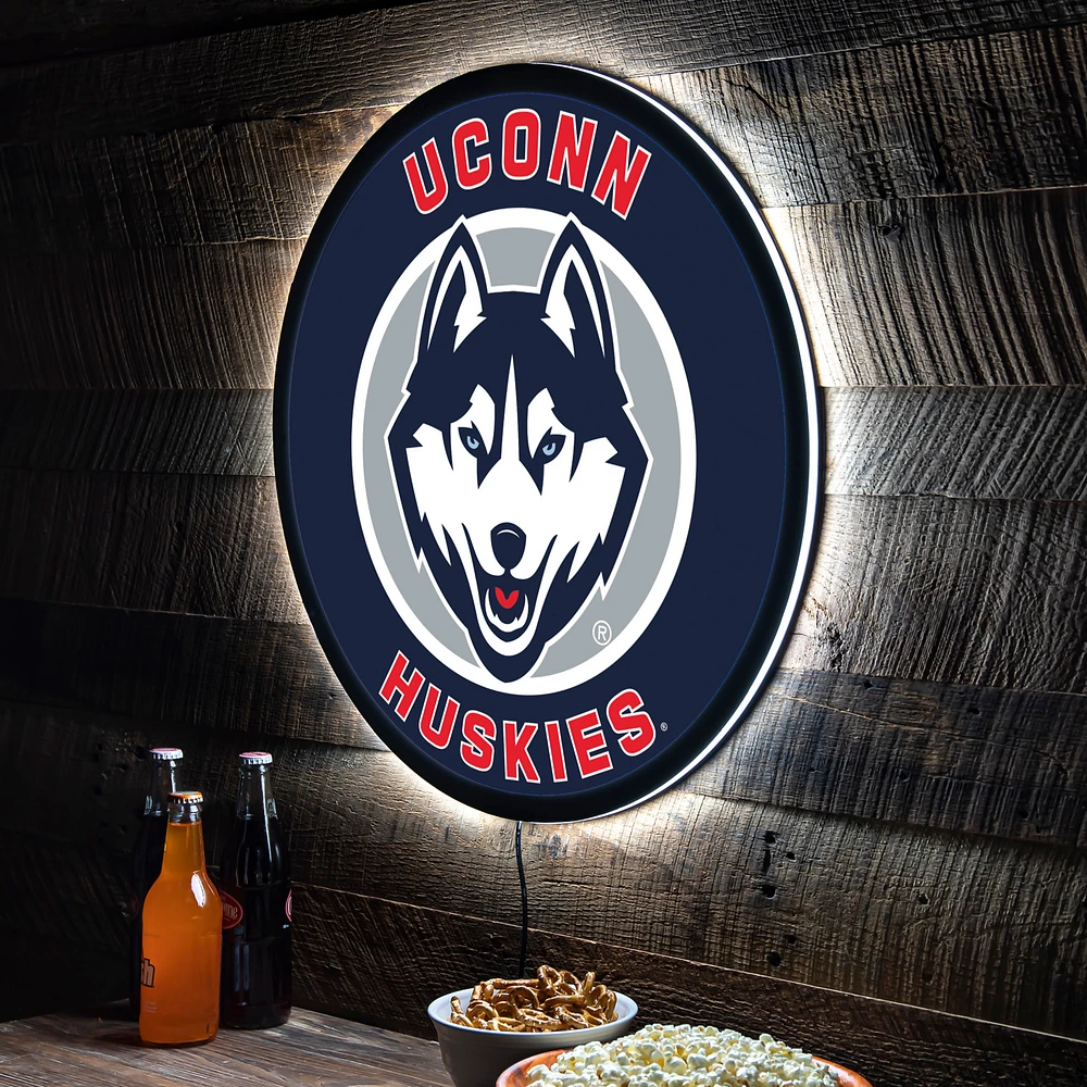 UConn Huskies LED XL Round Wall Décor