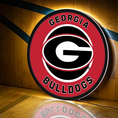 Georgia Bulldogs LED XL Round Wall Décor