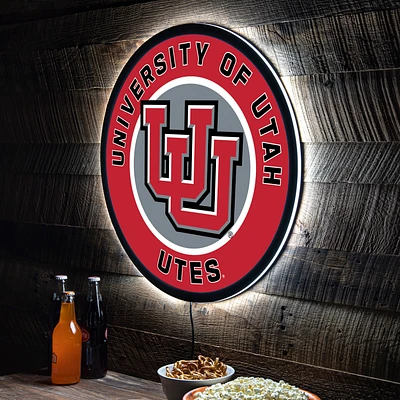 Utah Utes LED XL Round Wall Décor
