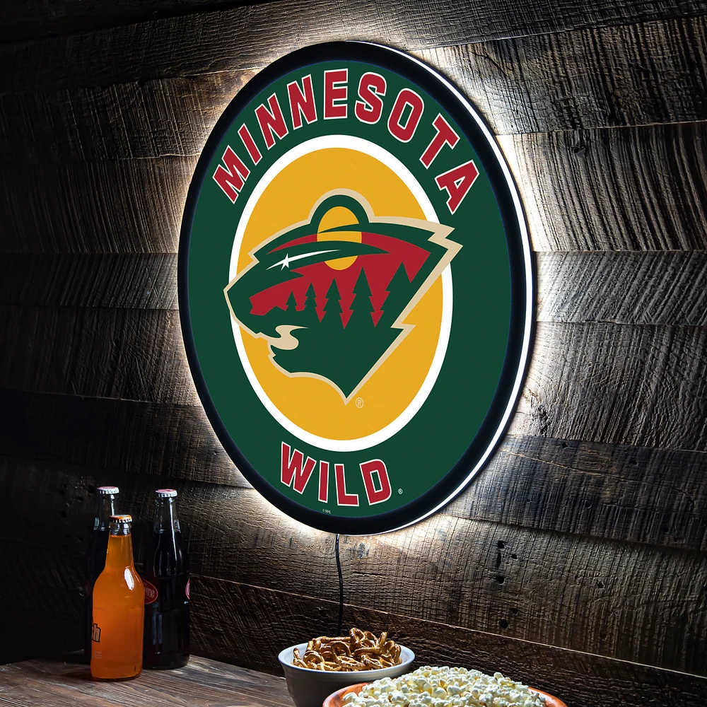 Minnesota Wild LED XL Round Wall Décor