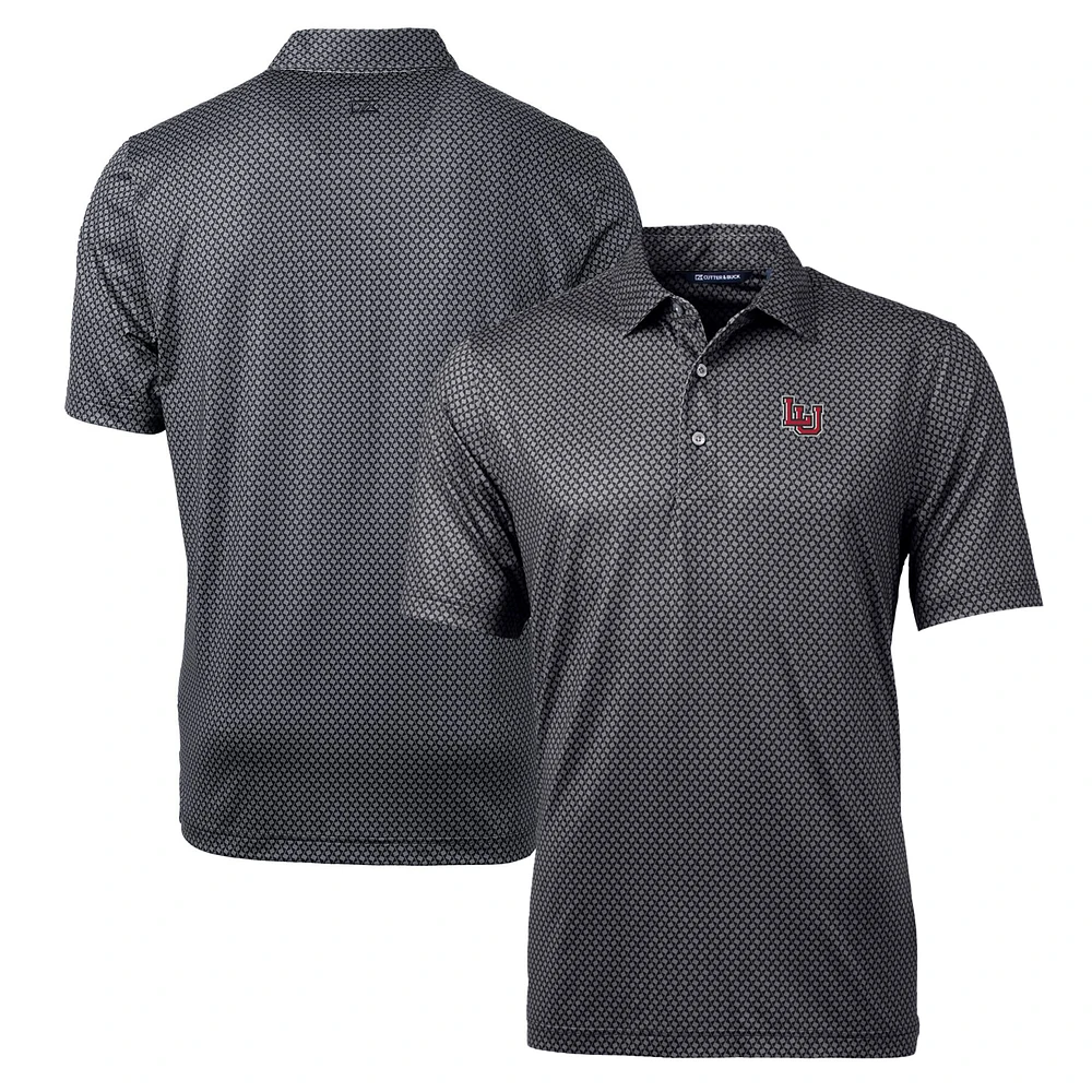 Men's Cutter & Buck Black Lamar Cardinals Pike Banner Print Polo