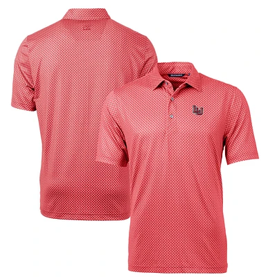 Men's Cutter & Buck Cardinal Lamar Cardinals Pike Banner Print Polo
