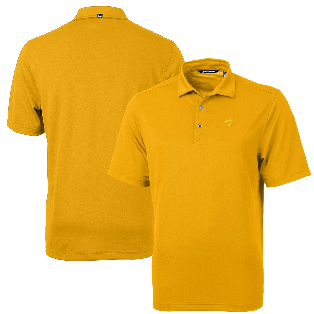 Men's Cutter & Buck Gold Iowa Hawkeyes Virtue Eco Pique Recycled Polo