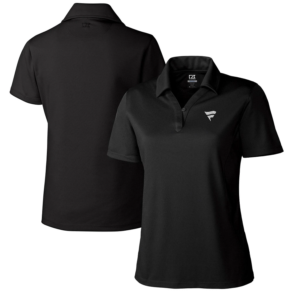 Women's Cutter & Buck Black Fanatics Corporate DryTec Genre Textured Solid Polo