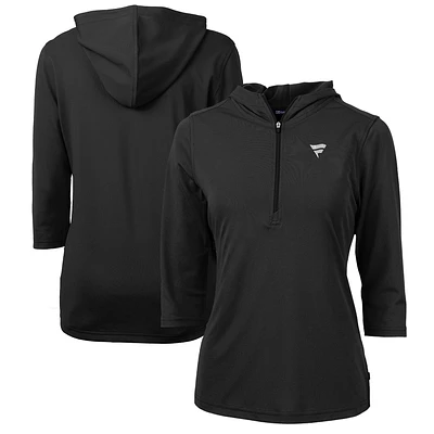 Women's Cutter & Buck Fanatics Corporate Virtue Eco Pique 3/4 Sleeve Half-Zip Pullover Hoodie