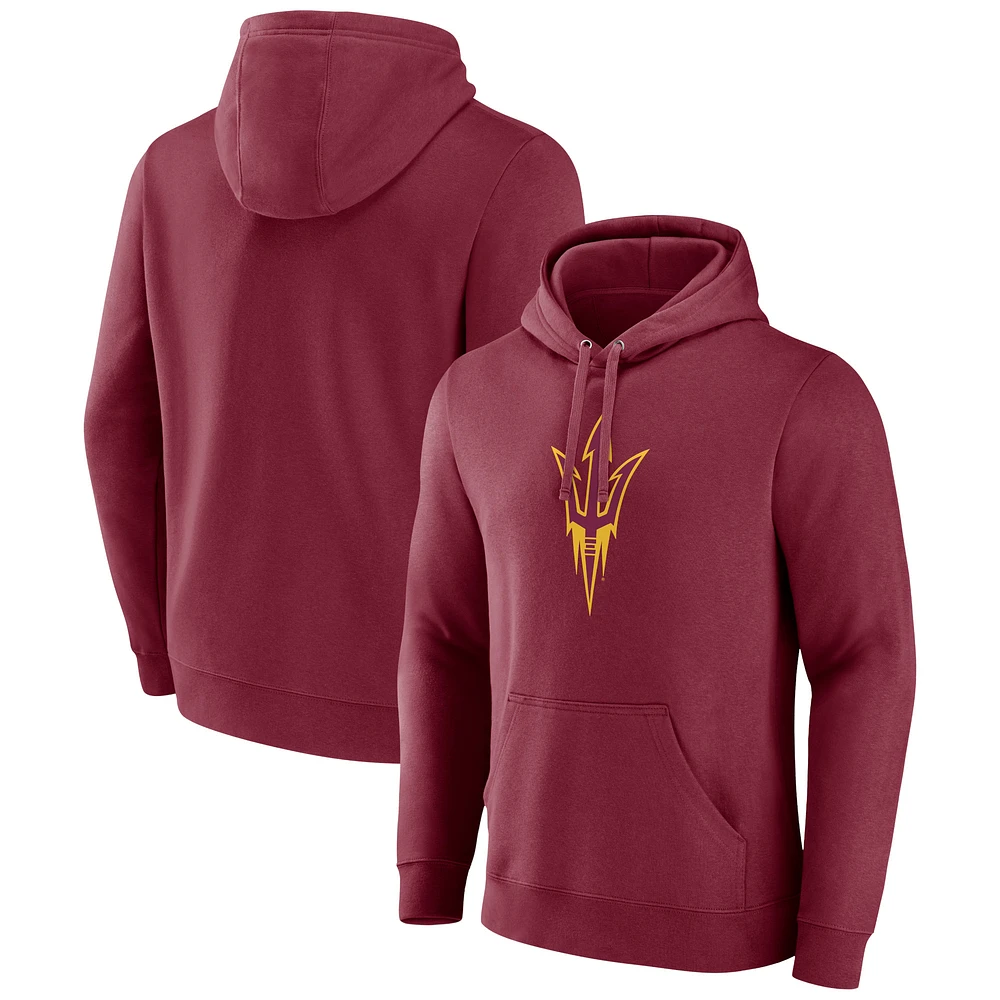 Men's Garnet Arizona State Sun Devils Logo Pullover Hoodie