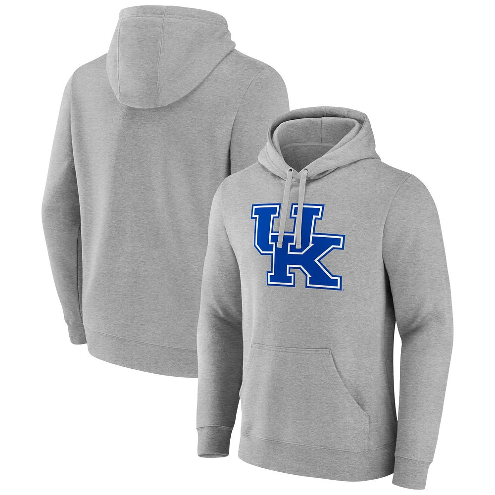 Men's Gray Kentucky Wildcats Logo Pullover Hoodie