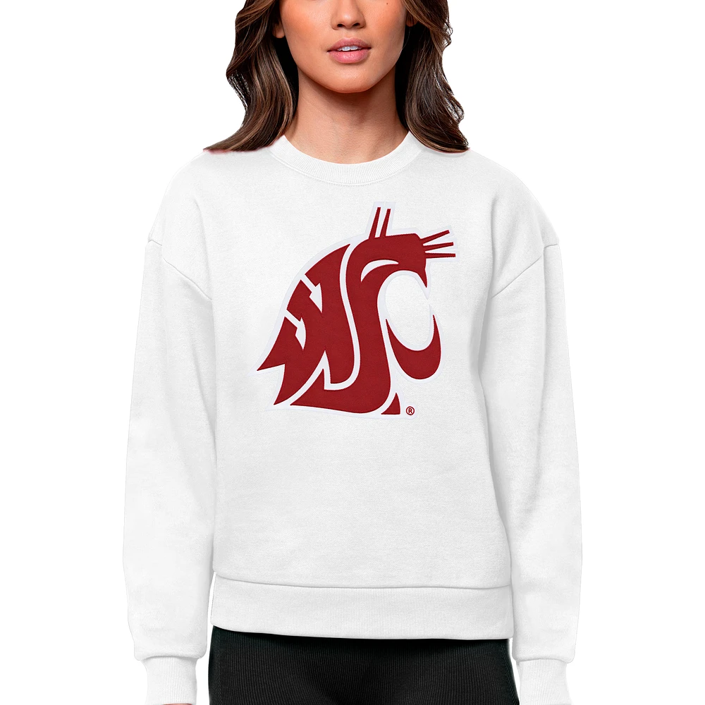 Women's Antigua Washington State Cougars Victory Crewneck Pullover Sweatshirt