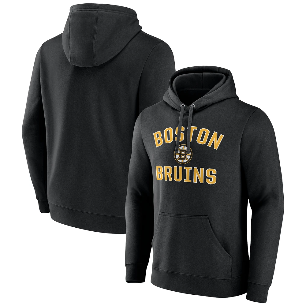 Men's Black Boston Bruins Victory Arch Pullover Hoodie