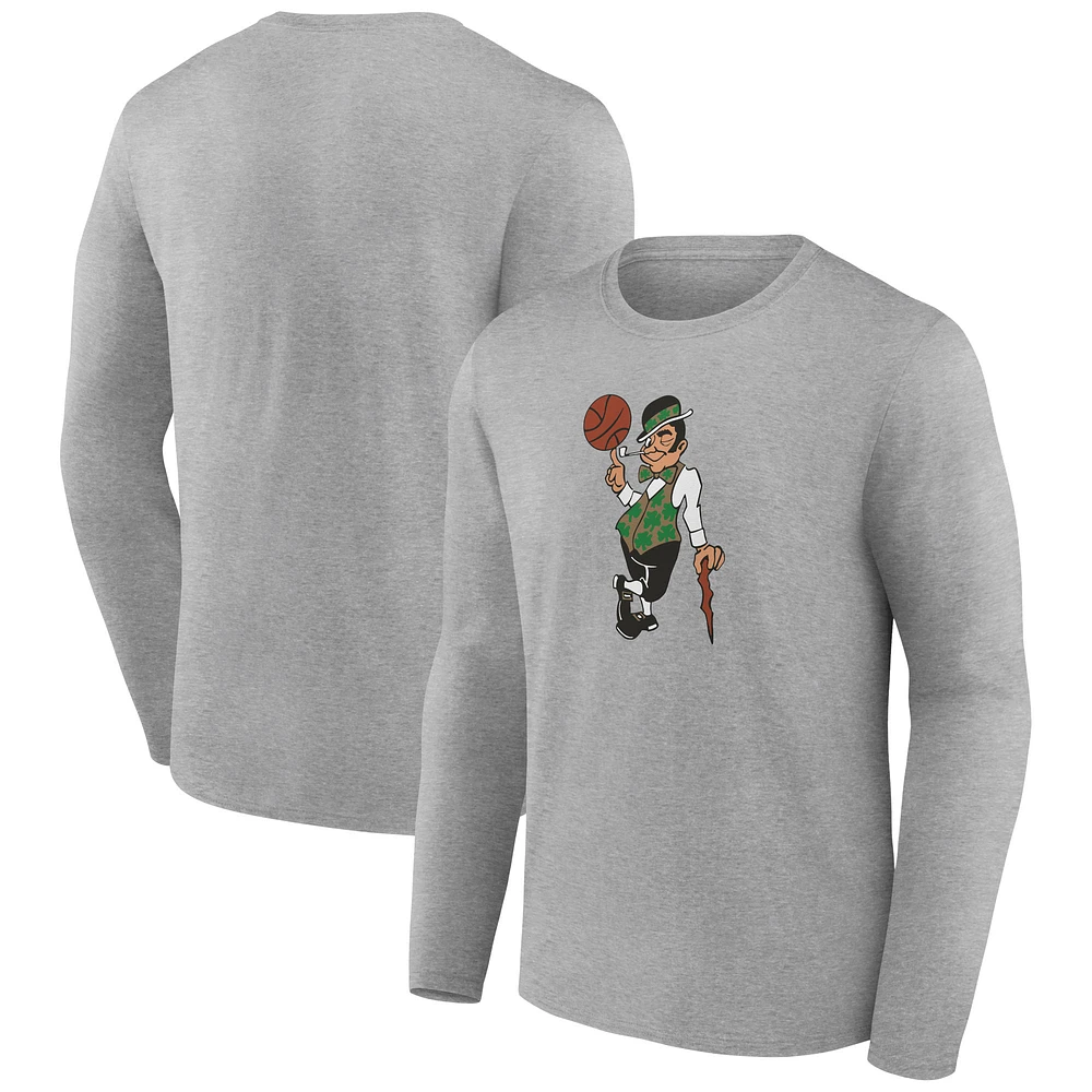 Men's Gray Boston Celtics Alternate Logo Long Sleeve T-Shirt