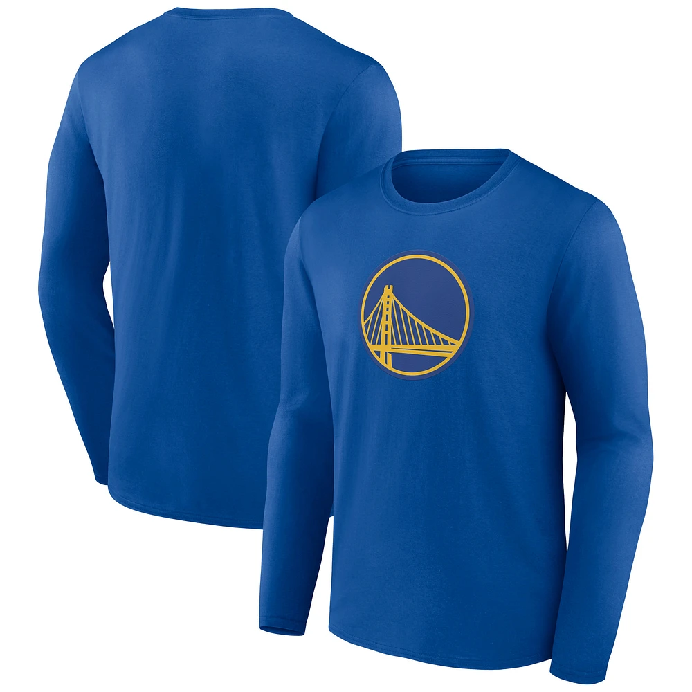 Men's Royal Golden State Warriors Alternate Logo Long Sleeve T-Shirt