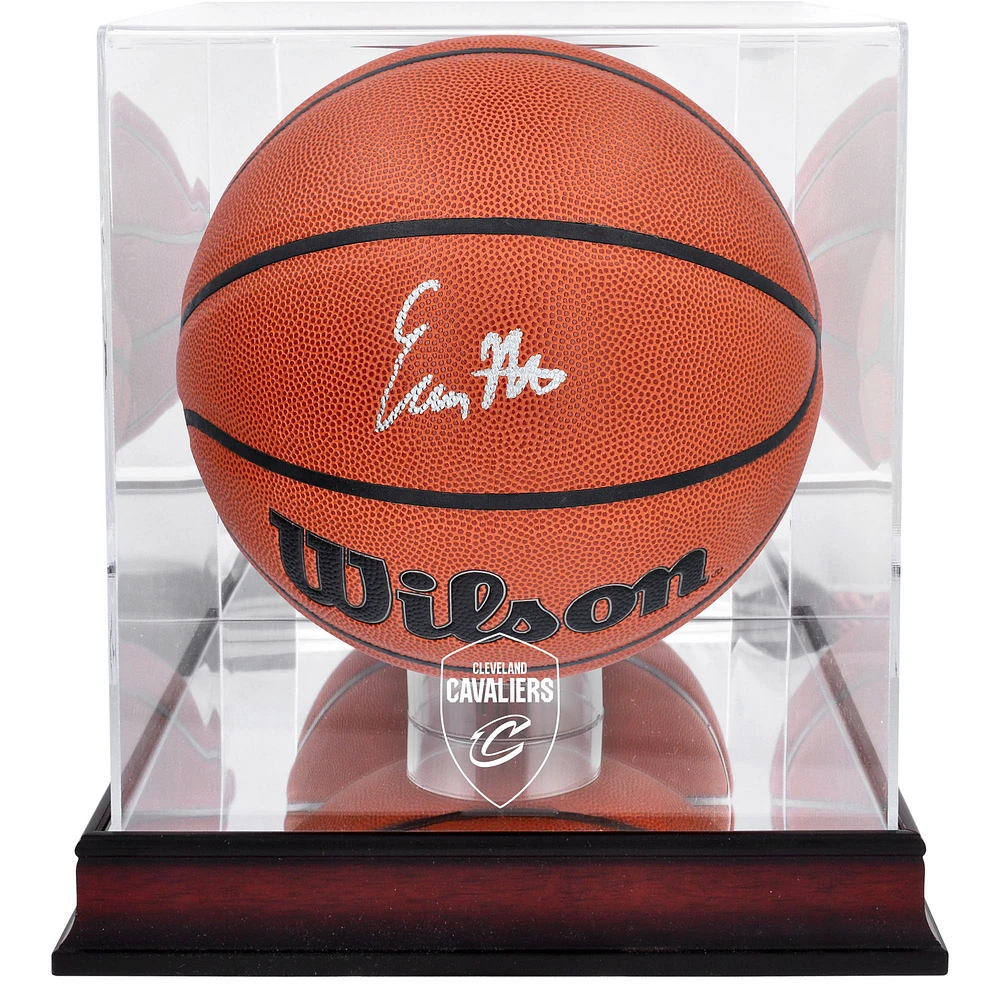 Evan Mobley Cleveland Cavaliers Autographed Wilson 2022 Replica Basketball with Mahogany Team Logo Display Case