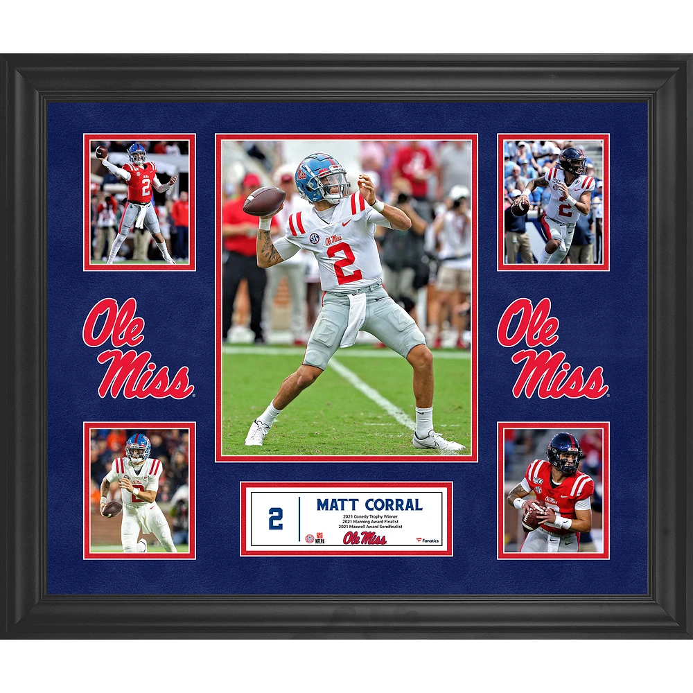 Matt Corral Ole Miss Rebels Framed 5-Photo Collage