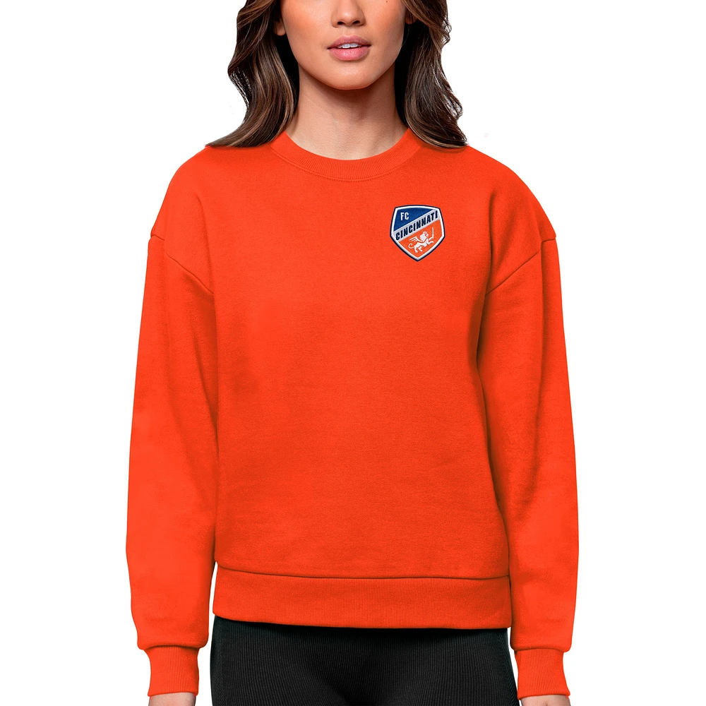 Women's Antigua FC Cincinnati Team Logo Victory Pullover Sweatshirt