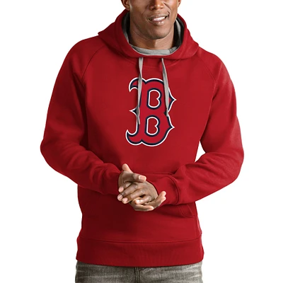 Men's Antigua Red Boston Sox Victory Pullover Team Logo Hoodie