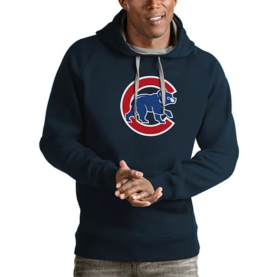 Men's Antigua Navy Chicago Cubs Victory Pullover Team Logo Hoodie