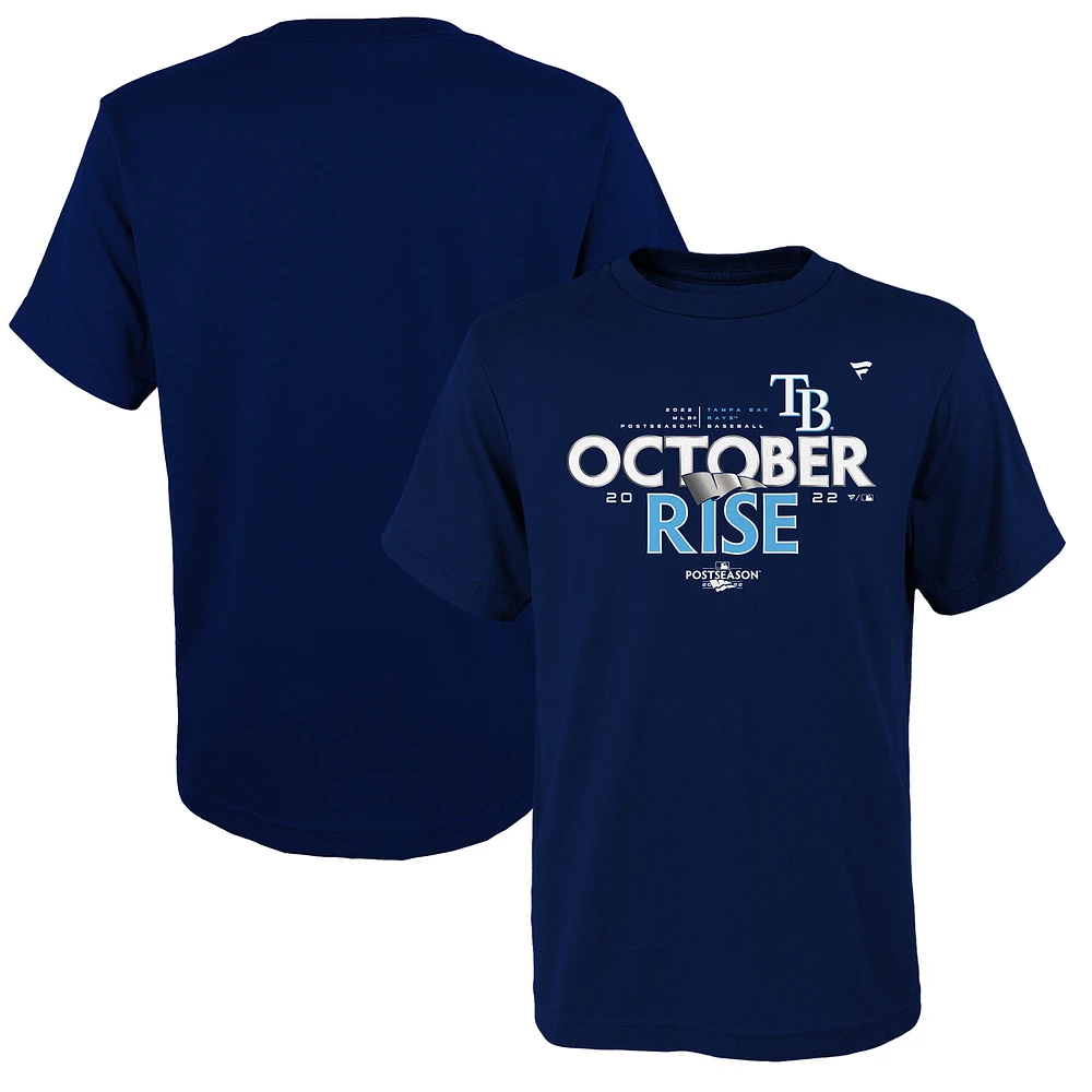 Youth Fanatics Navy Tampa Bay Rays 2022 Postseason T-Shirt