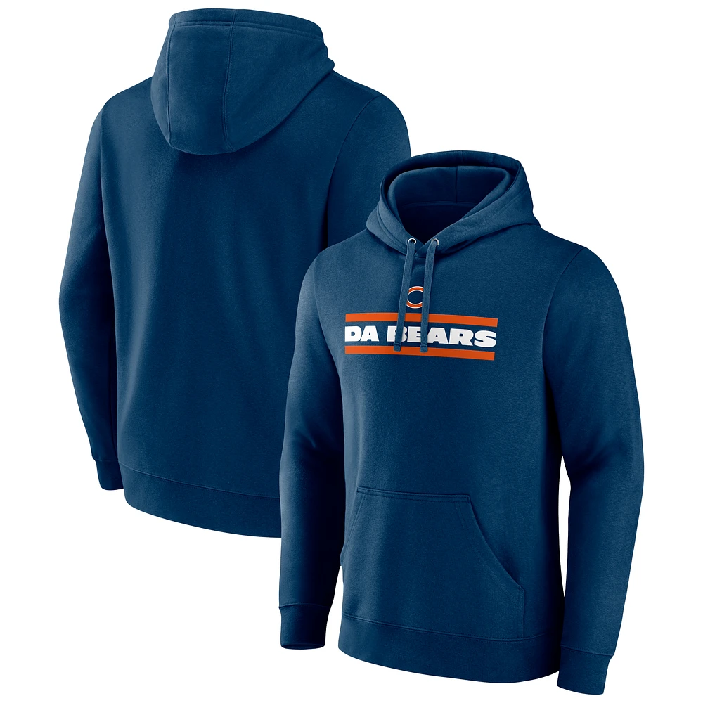 Men's Navy Chicago Bears Hometown Collection Prevent Pullover Hoodie