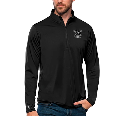 Men's Antigua Las Vegas Desert Dogs Tribute Quarter-Zip Pullover Top