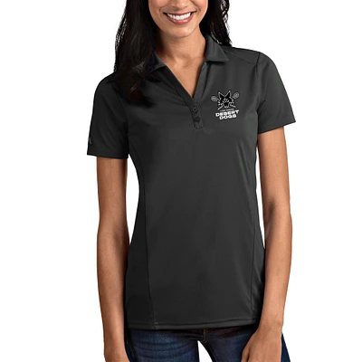 Women's Antigua Gray Las Vegas Desert Dogs Tribute Polo