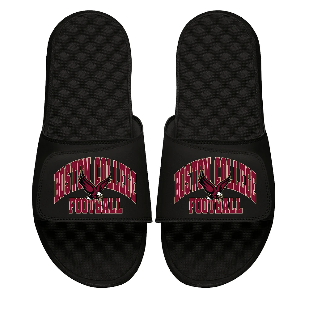 Unisex ISlide Black Boston College Eagles Football Varsity Slide Sandals
