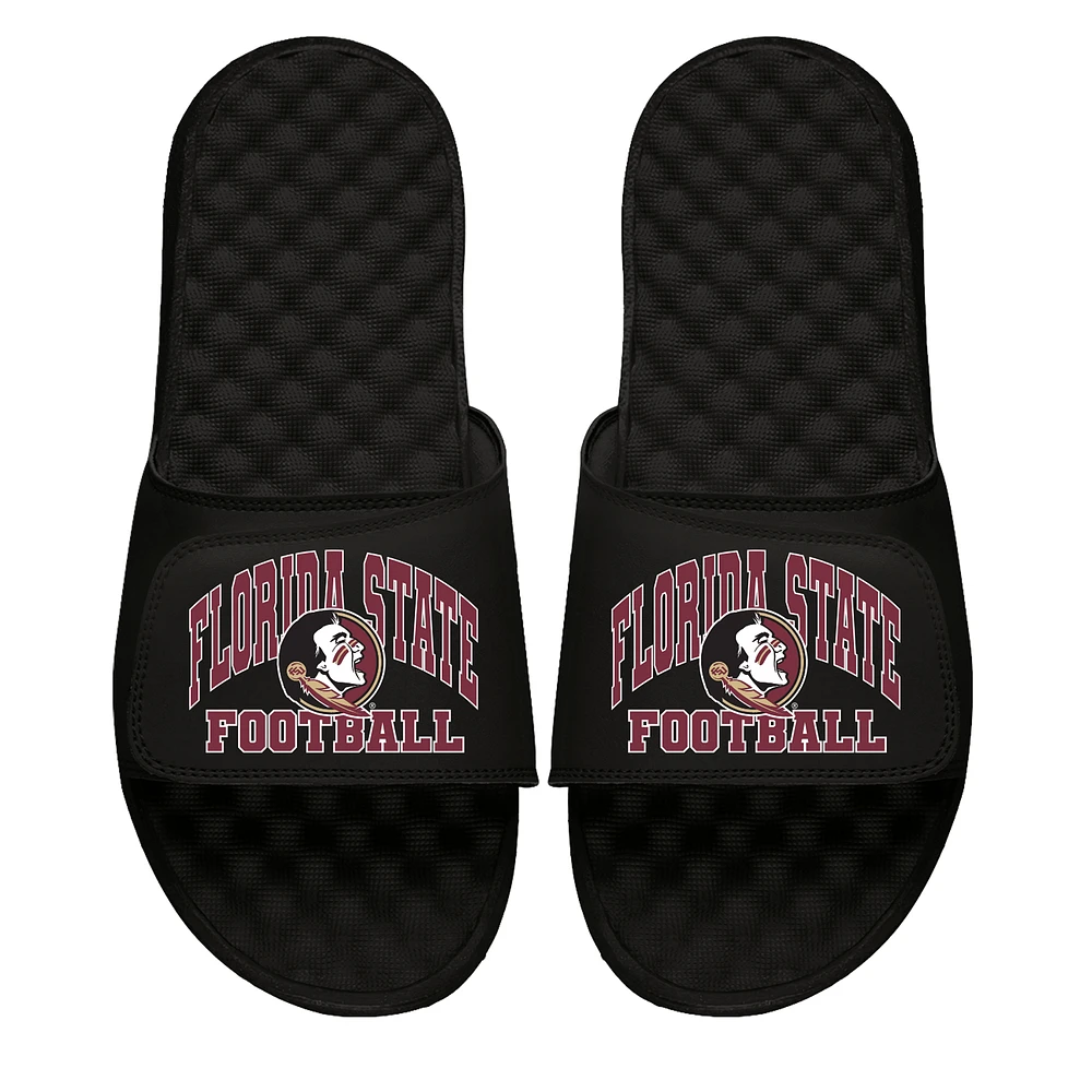 Unisex ISlide Black Florida State Seminoles Football Varsity Slide Sandals