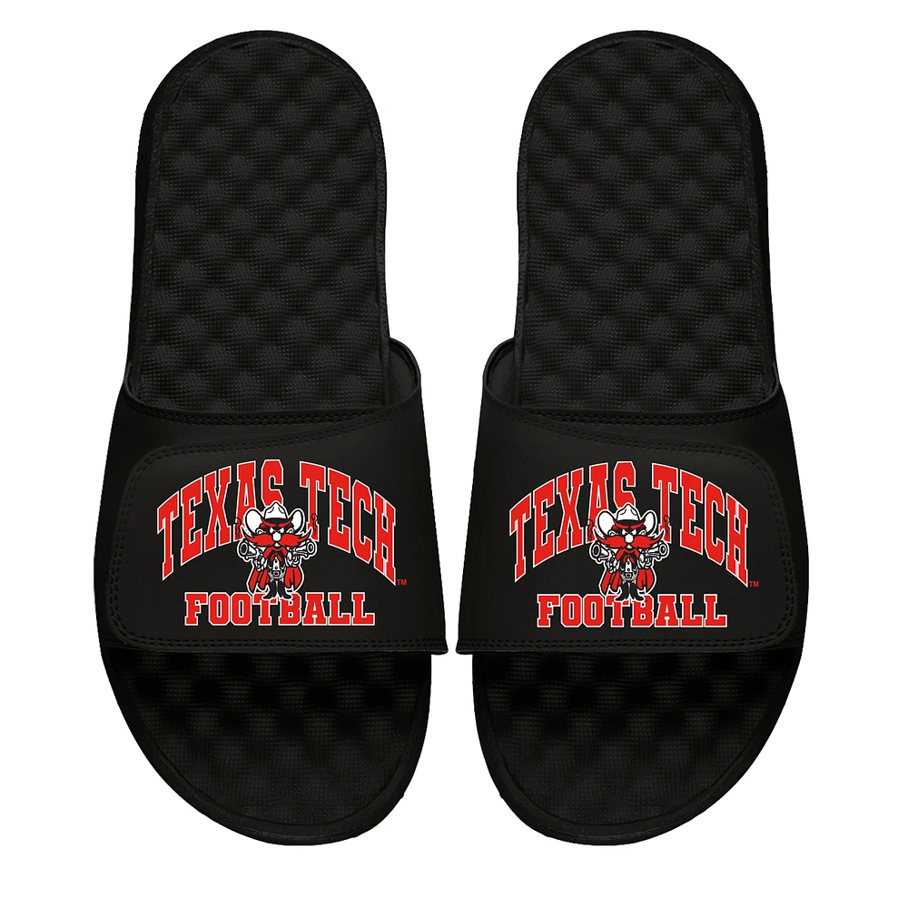 Unisex ISlide Black Texas Tech Red Raiders Football Varsity Slide Sandals