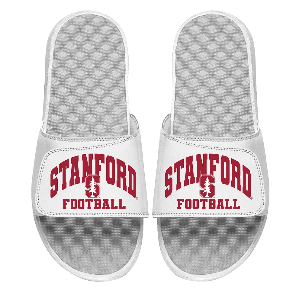 Unisex ISlide White Stanford Cardinal Football Varsity Slide Sandals