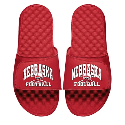Unisex ISlide Scarlet Nebraska Huskers Football Varsity Slide Sandals