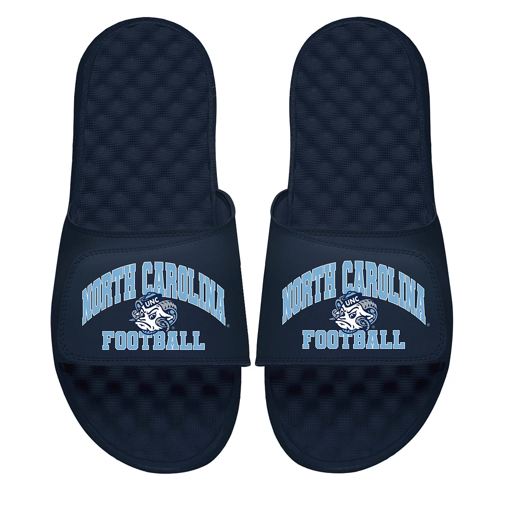 Unisex ISlide Navy North Carolina Tar Heels Football Varsity Slide Sandals