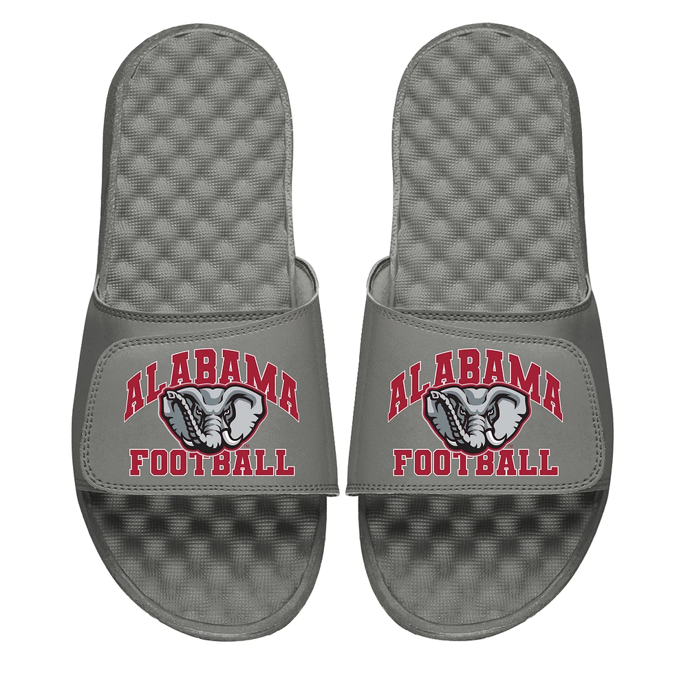 Unisex ISlide Gray Alabama Crimson Tide Football Varsity Slide Sandals