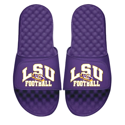 Unisex ISlide Purple LSU Tigers Football Varsity Slide Sandals