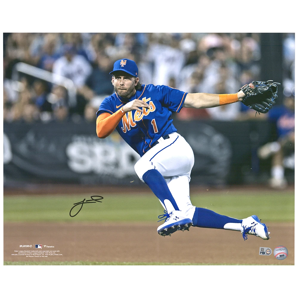 Jeff McNeil New York Mets Autographed 16" x 20" Jump Throw Photograph