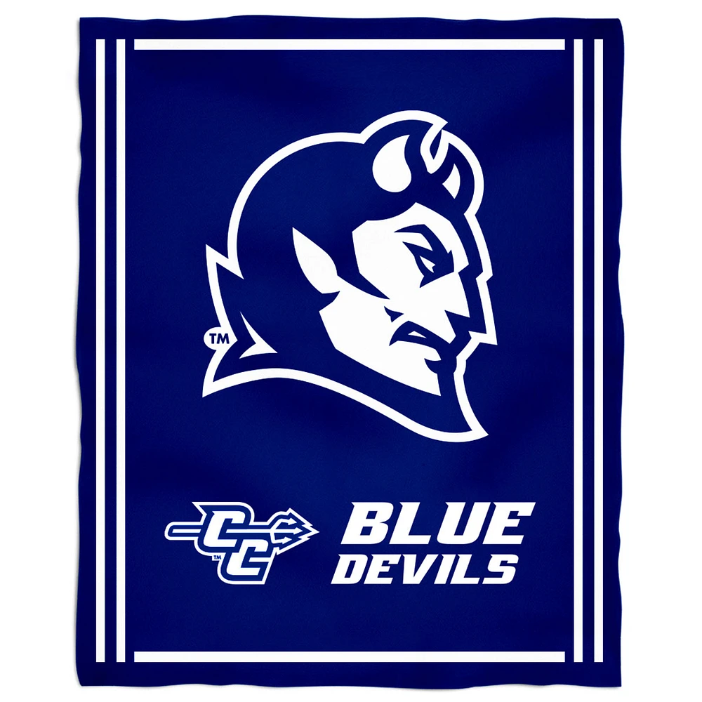Central Connecticut State Blue Devils 36'' x 48'' Children's Mascot Plush Blanket