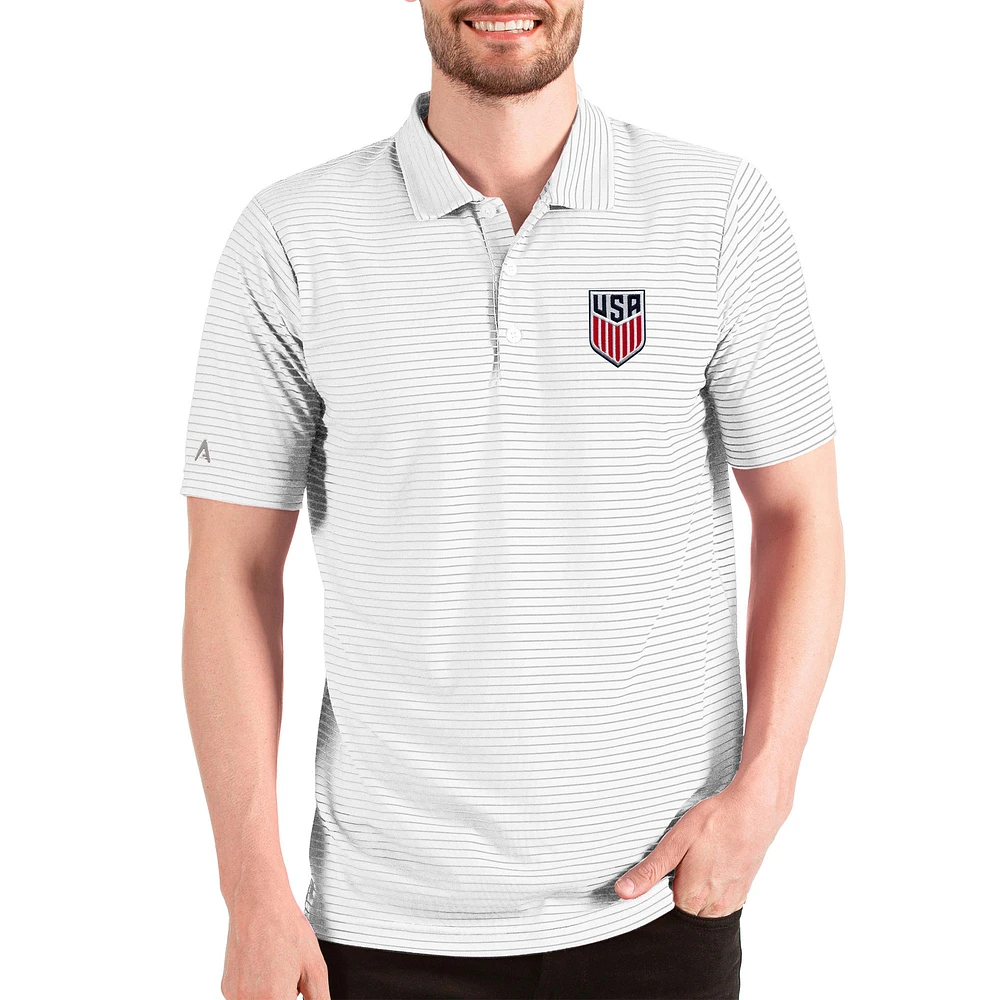 Men's Antigua White USMNT Esteem Big & Tall Polo