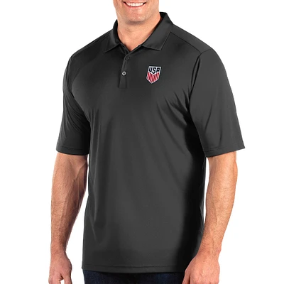 Men's Antigua Charcoal USMNT Tribute Big & Tall Polo