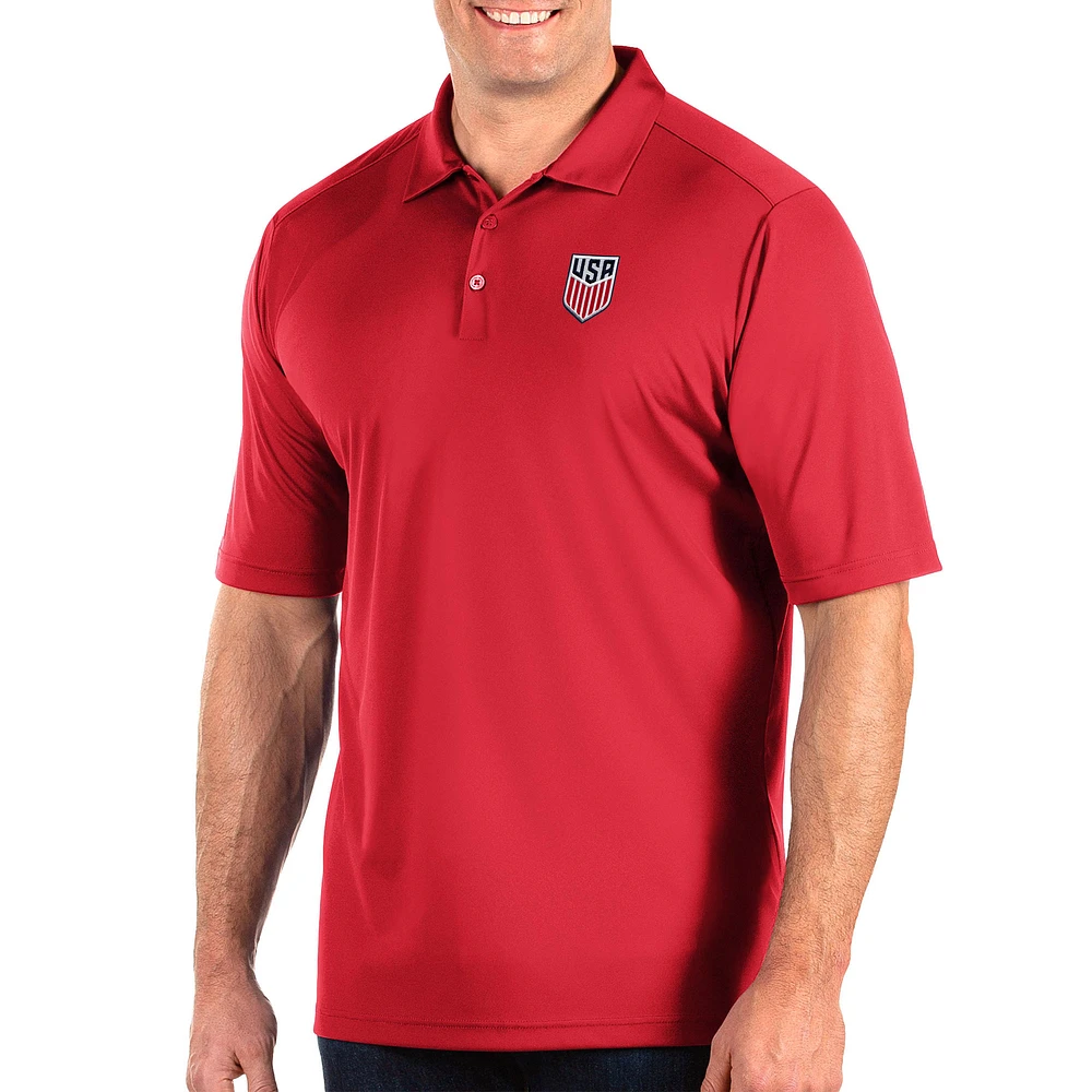 Men's Antigua Red USMNT Tribute Big & Tall Polo