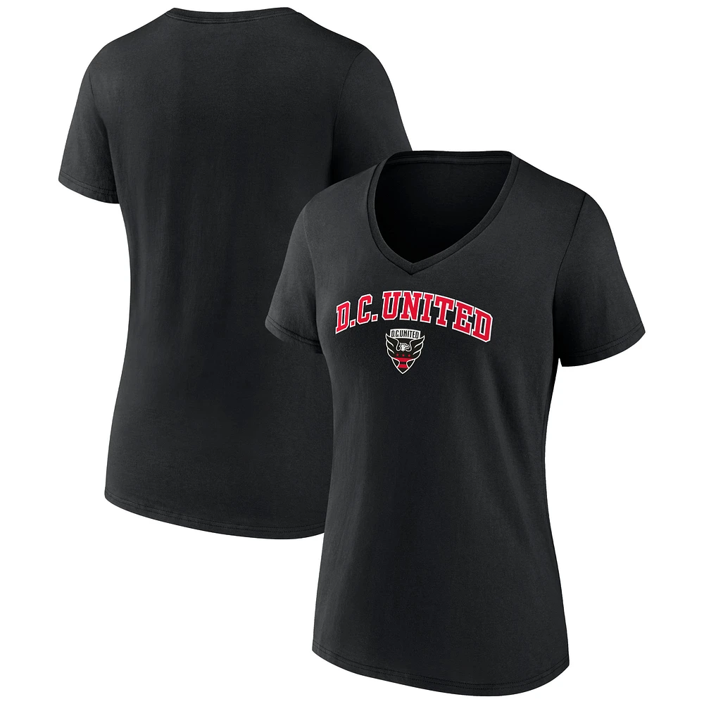 Women's Black D.C. United Heart and Soul V-Neck T-Shirt