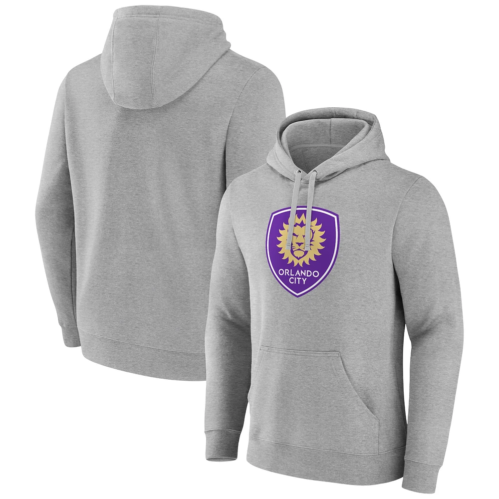 Men's Gray Orlando City SC Official Logo Pullover Hoodie