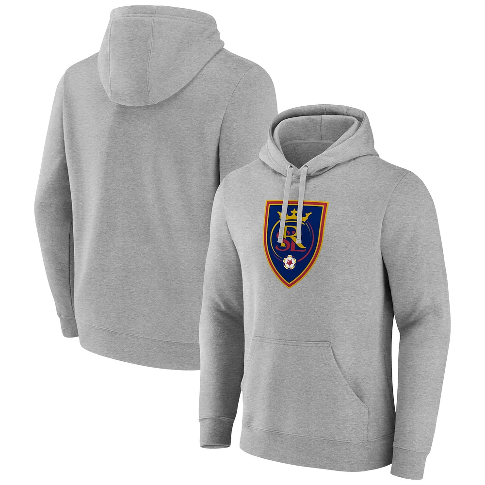 Men's Gray Real Salt Lake Official Logo Pullover Hoodie