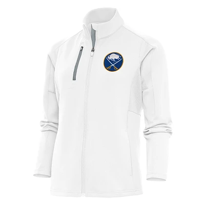 Women's Antigua White Buffalo Sabres Team Logo Generation Full-Zip Jacket
