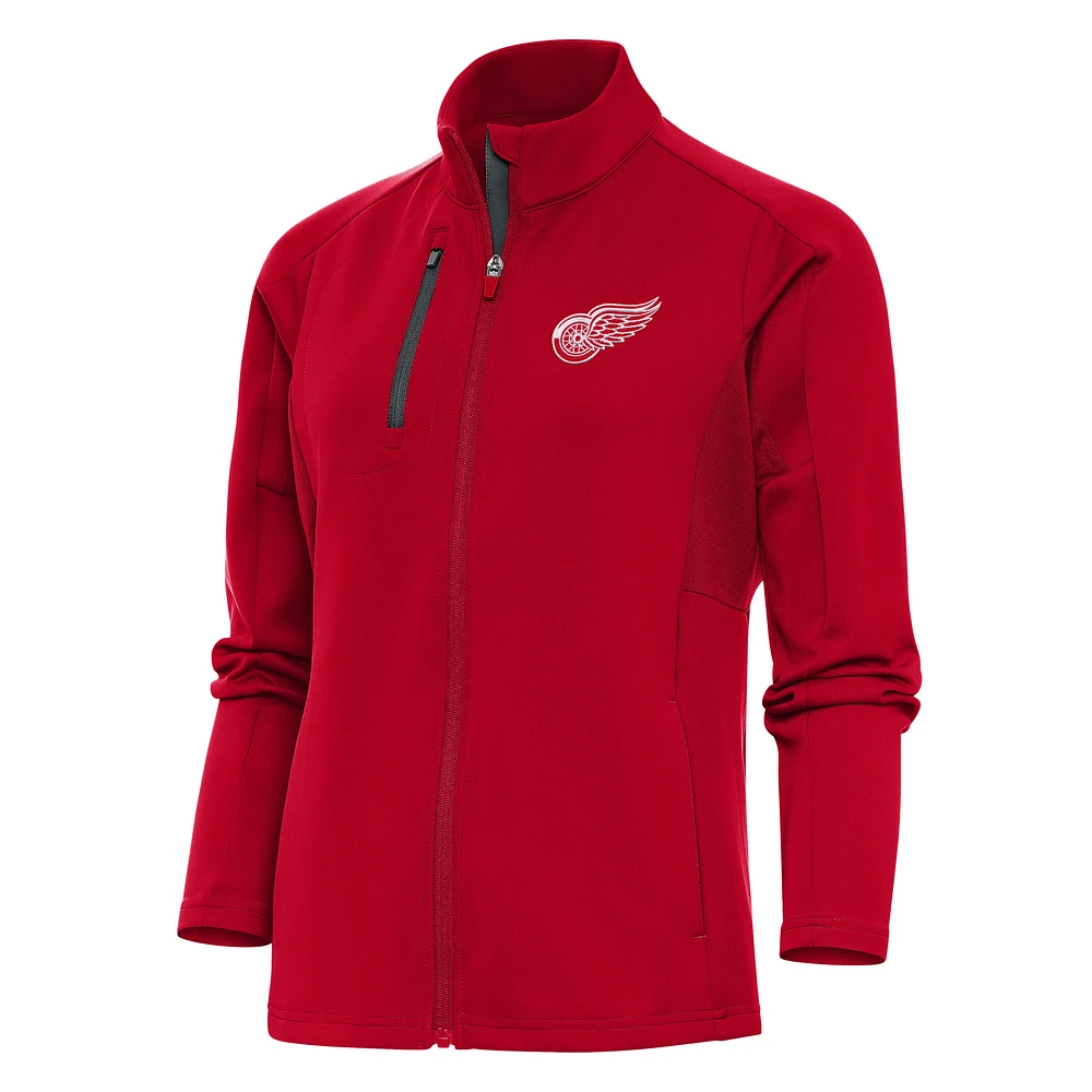 Women's Antigua Red Detroit Wings Team Logo Generation Full-Zip Jacket