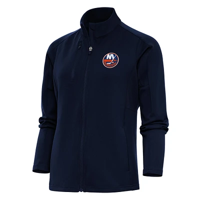 Women's Antigua Navy New York Islanders Team Logo Generation Full-Zip Jacket