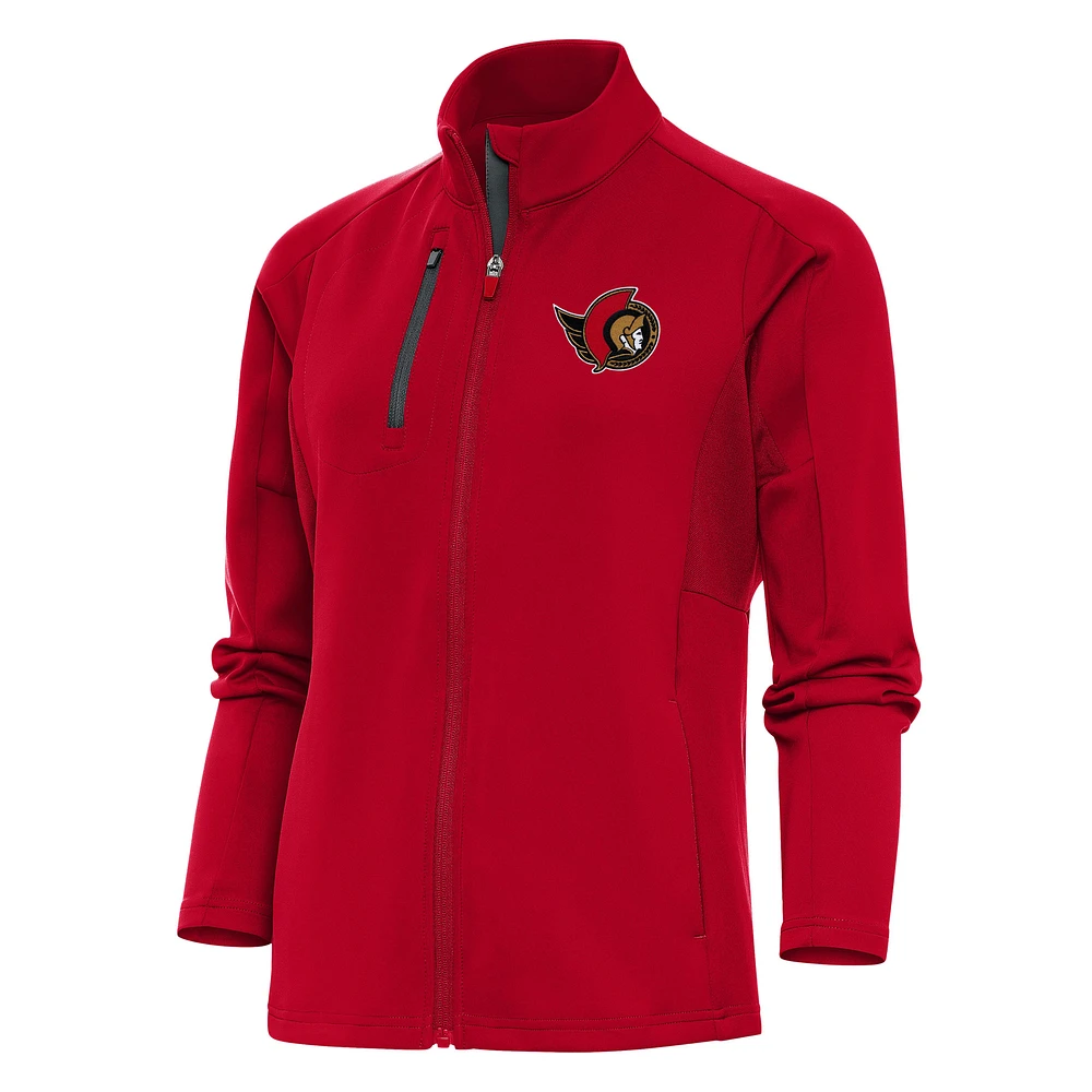 Women's Antigua Ottawa Senators Team Logo Generation Full-Zip Jacket