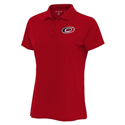 Women's Antigua Red Carolina Hurricanes Team Logo Legacy Pique Polo